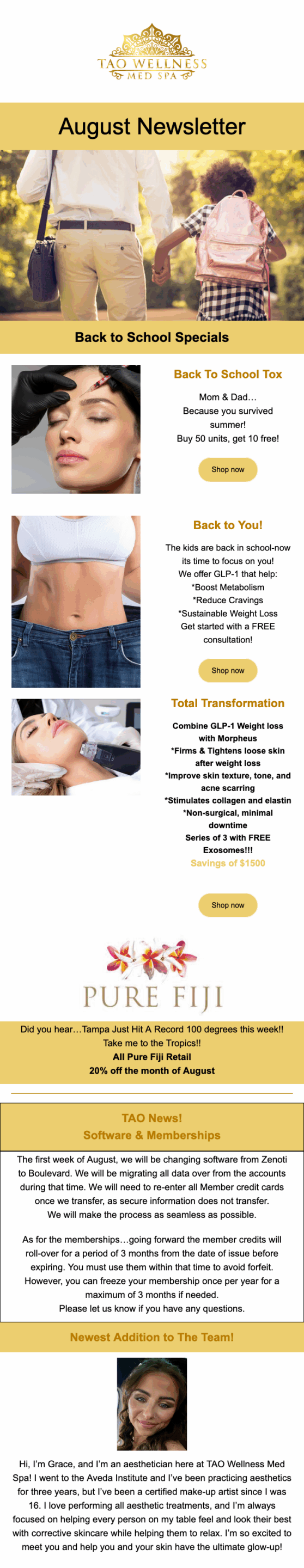 August Specials